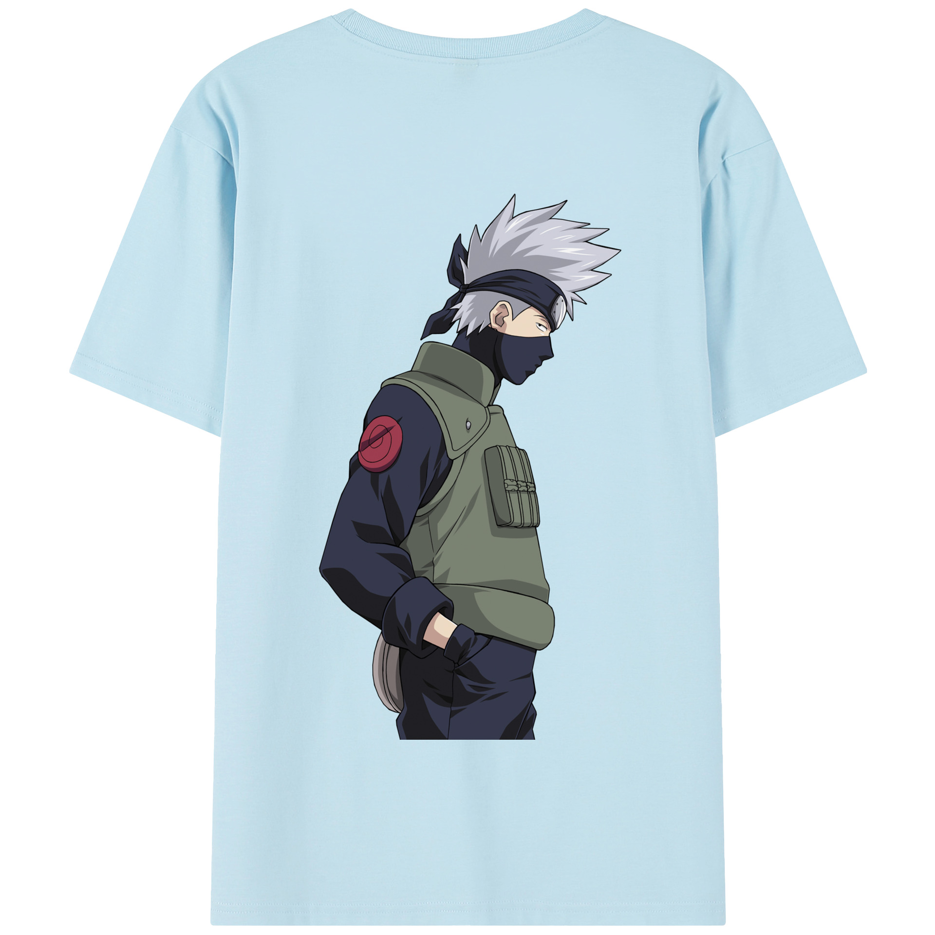 （画像用） NARUTO -ナルト- はたけ カカシ Hatake Kakashi 綿100％半袖Tシャツ（背面プリント）